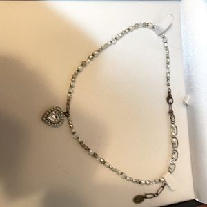 Custom made necklace with Swarovski Crystal heart and multicolor bits